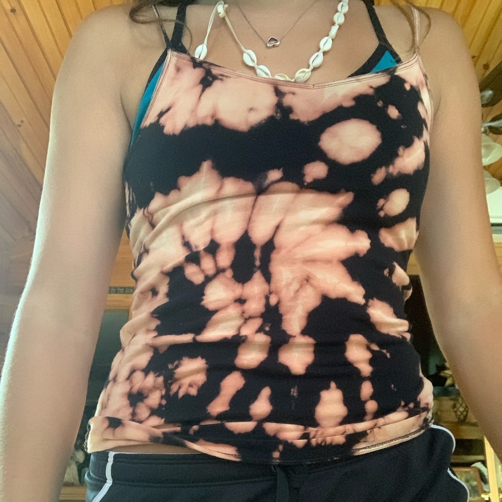 Bleach dyed tank top